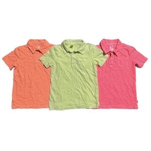 OshKosh & Carter's 3 piece neon polo shirt bundle 5T